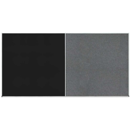 United Visual Products Enclosed Corkboard, 1 Door, 18"x24", 4" Fra UV3414-SATIN-CLOUD